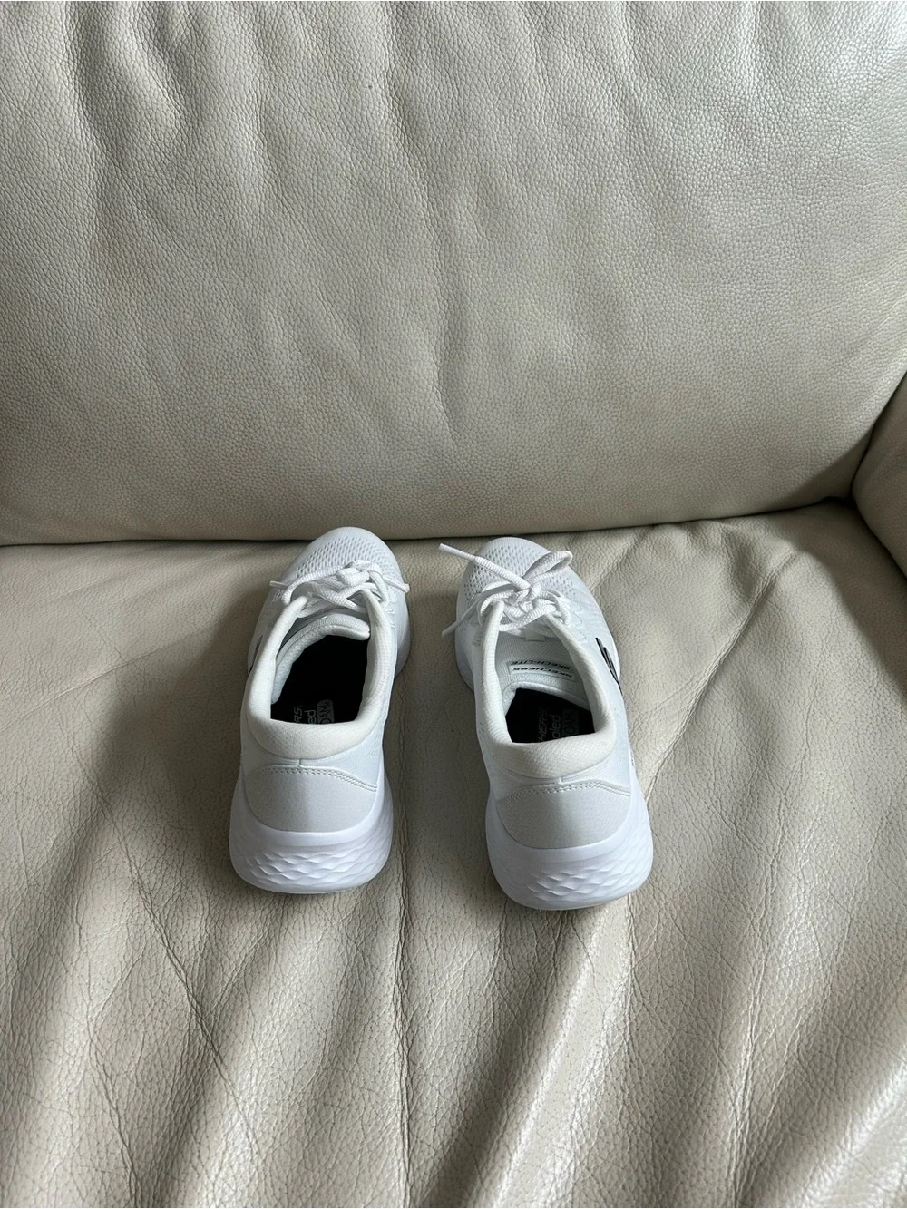 Women's Skechers All-White Knit Comfort Sneakers, 7 1/2
